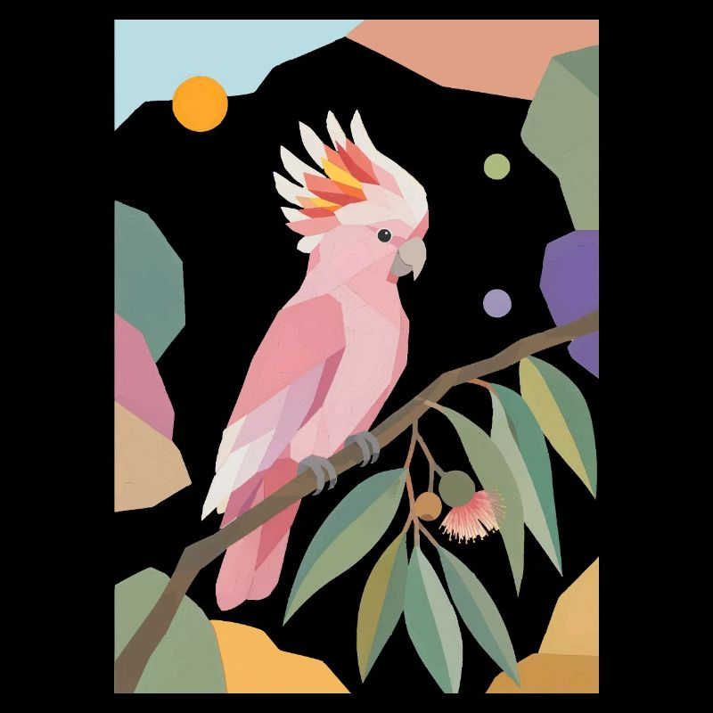 Oiseau perroquet cacatoès rose Design