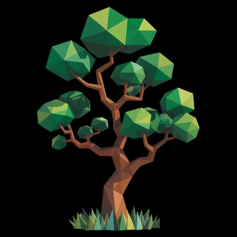 Baum - Cooles Low Poly Logo