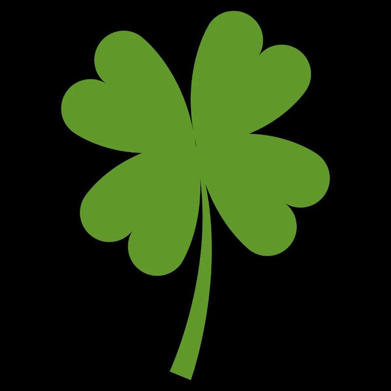 Solid four-leaf clover