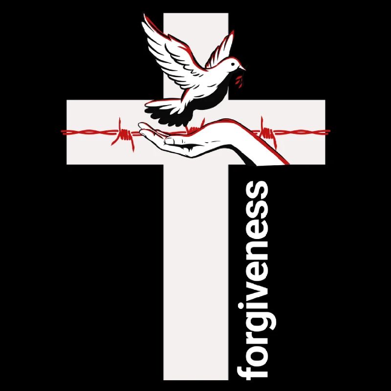 Forgiveness Dove Cross Embrace