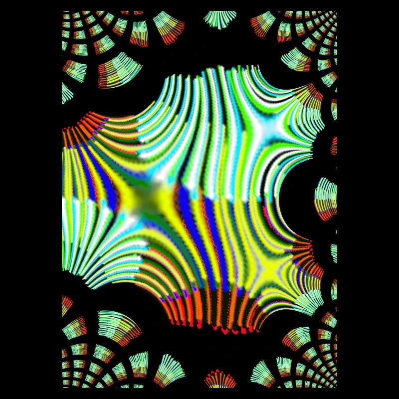 Motif de vagues néon psychédéliques