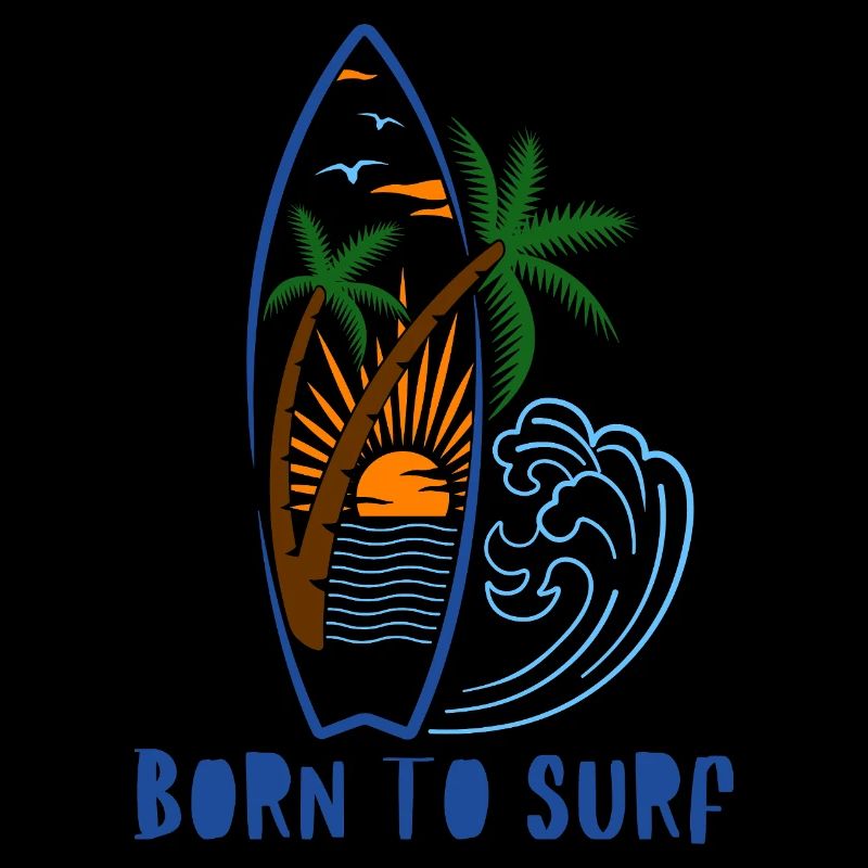 Né pour surfer – Palm Sunset