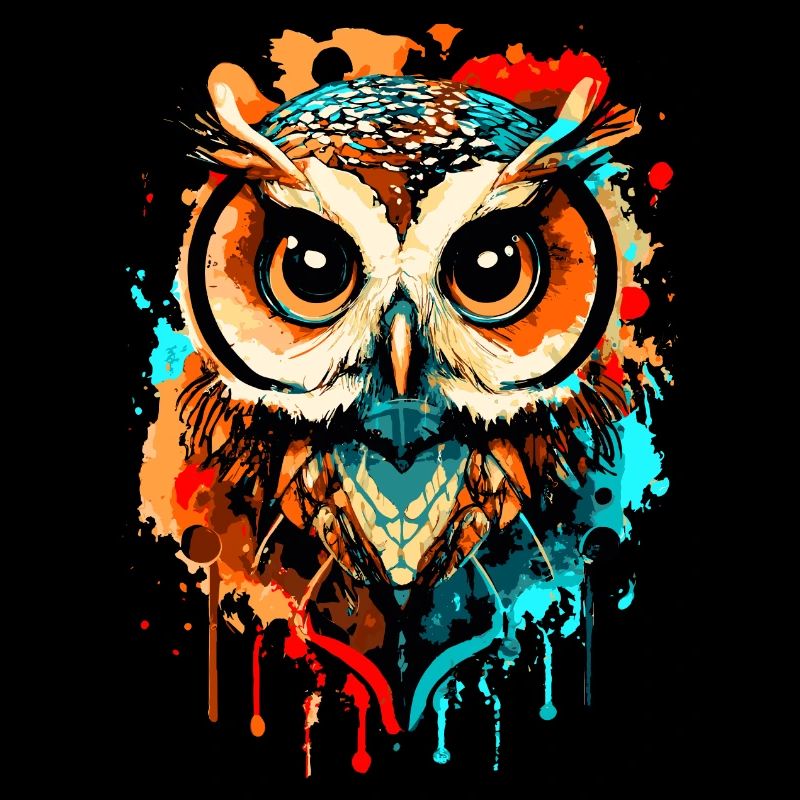 Eule Bunt - Nachteule - Schleiereule - Eulen Kauz