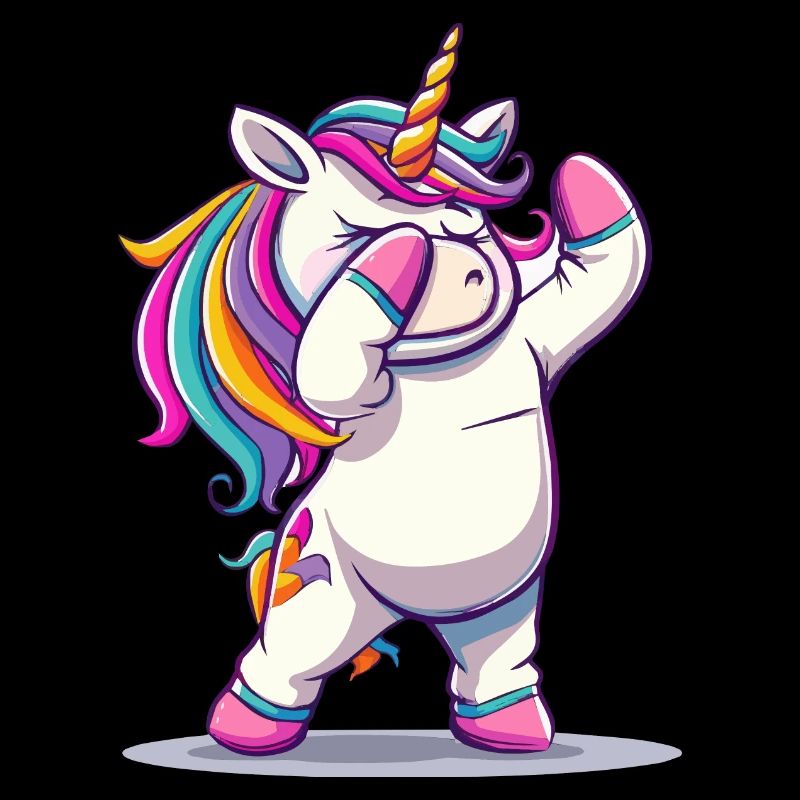 Regenbogen Dab Einhorn