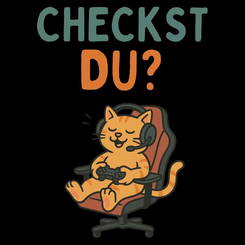 chat de jeu dans la chaise de direction design rétro vintage