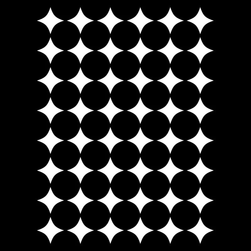 Polka Dot Grid: Bold Black Circles