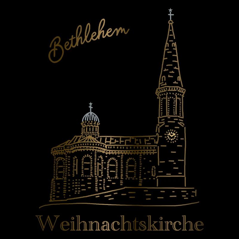 Weihnachtskirche Bethlehem, handgezeichnet