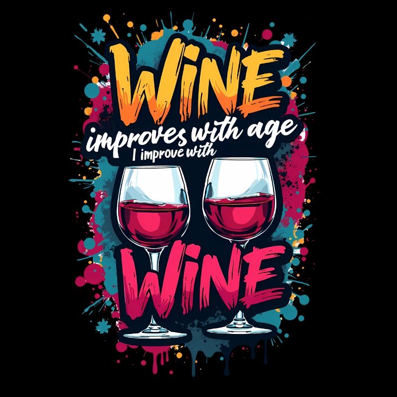 WINE IMPROVES WITH AGE, I IMPROVE WITH WINE.