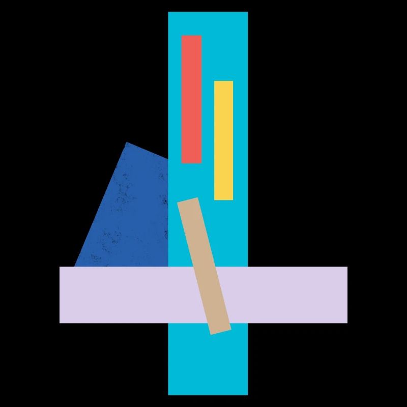 Abstract geometric face on t-shirt