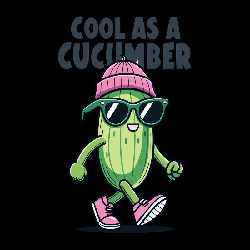 Cool comme un dessin animé de concombre