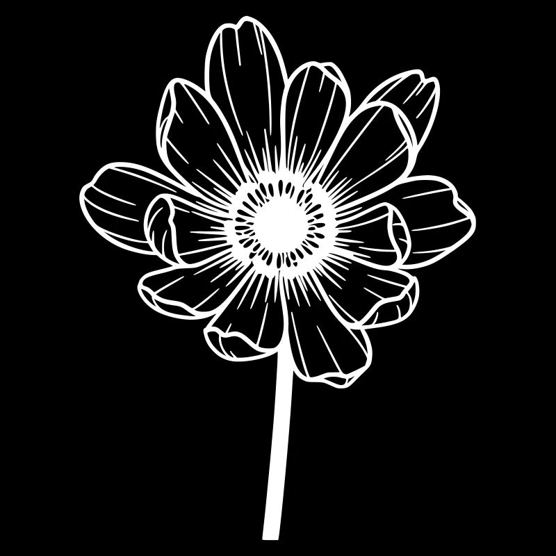 Fleur blanche graphique