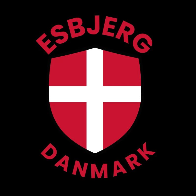 Bouclier du Danemark d’Esbjerg avec drapeau danois