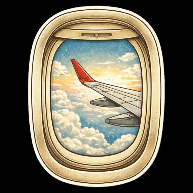 Window flight over cloud streaks