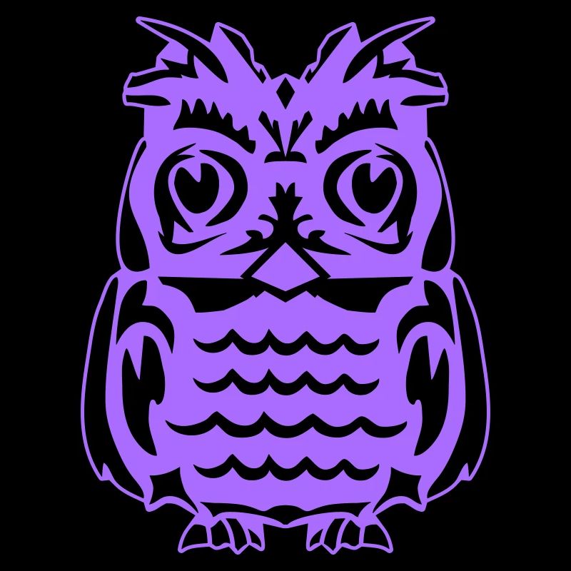Silhouette de la chouette violette