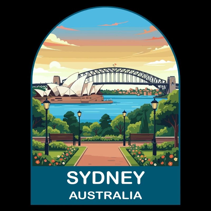 Art de l’affiche de voyage à l’Opéra de Sydney, Australie