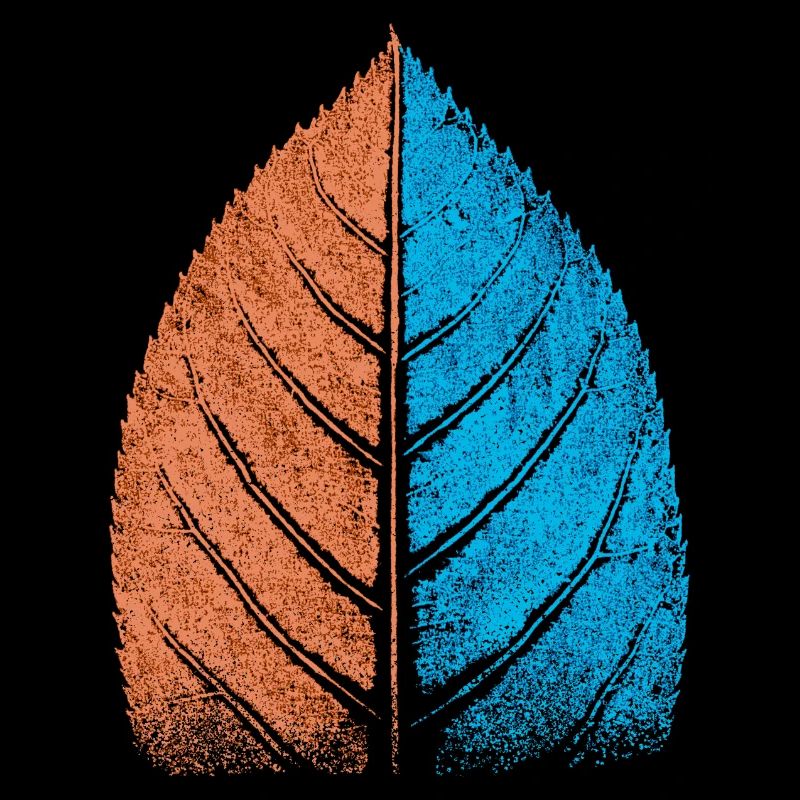 Leaf - Blue / Red - Beech Leaf