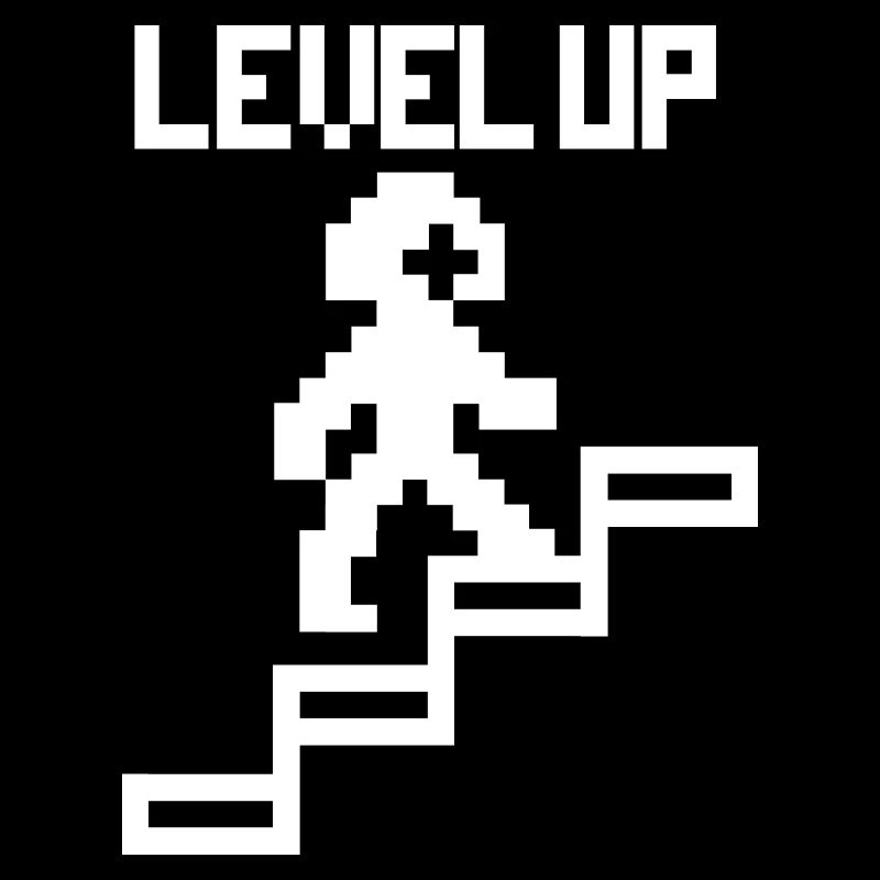Level up - funny gaming pixels