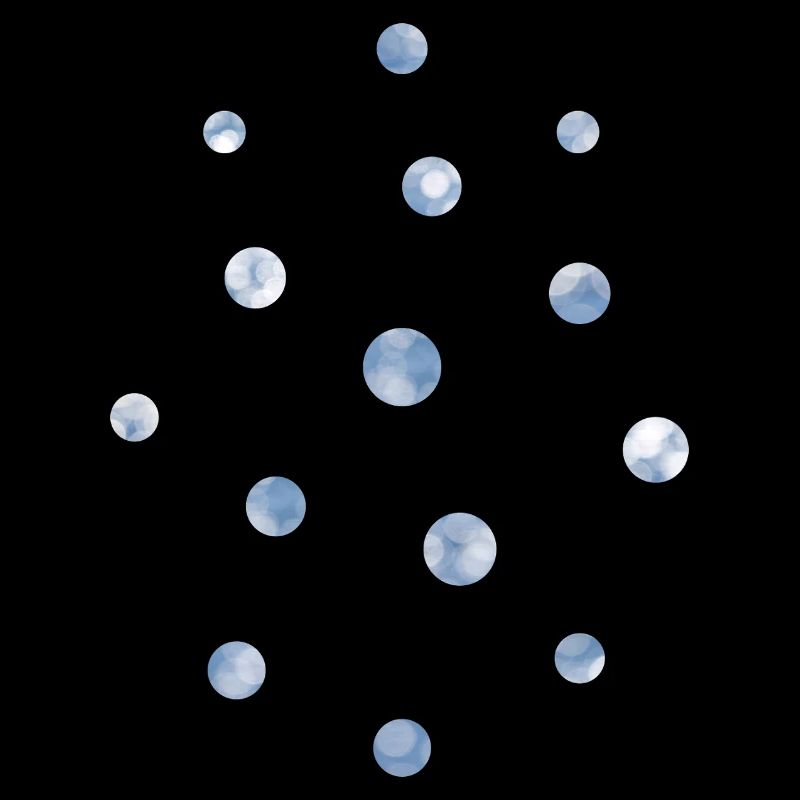 Blue Bokeh Light Points Pattern