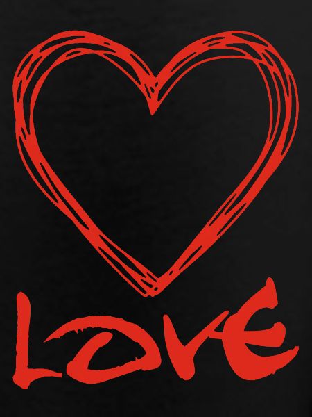 red graffiti heart