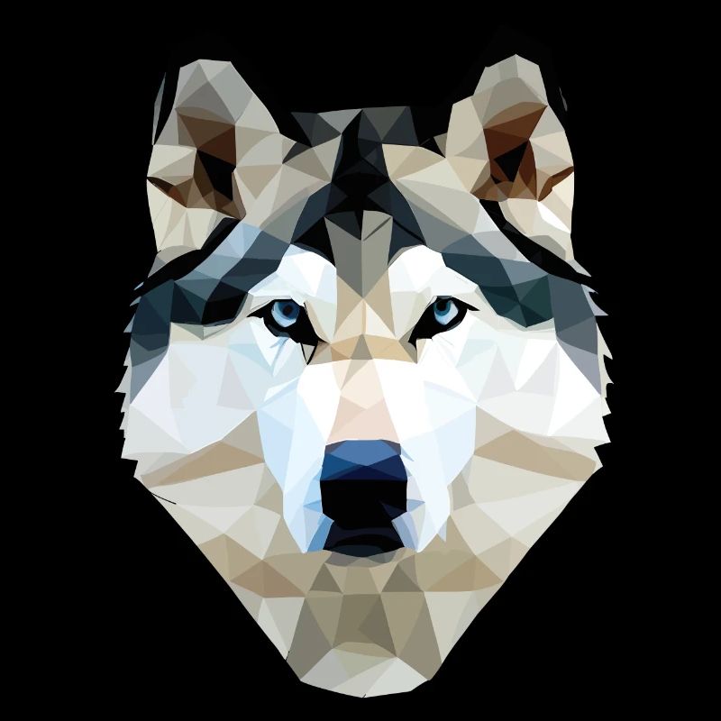 Polygone de chien husky