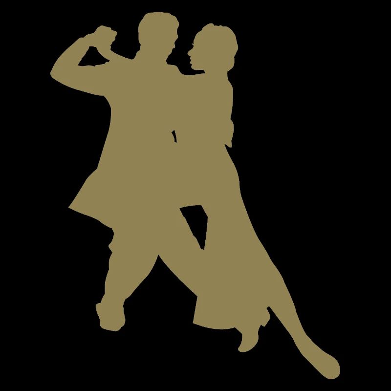 Elegant Dance Couple Silhouette Classical Dance South