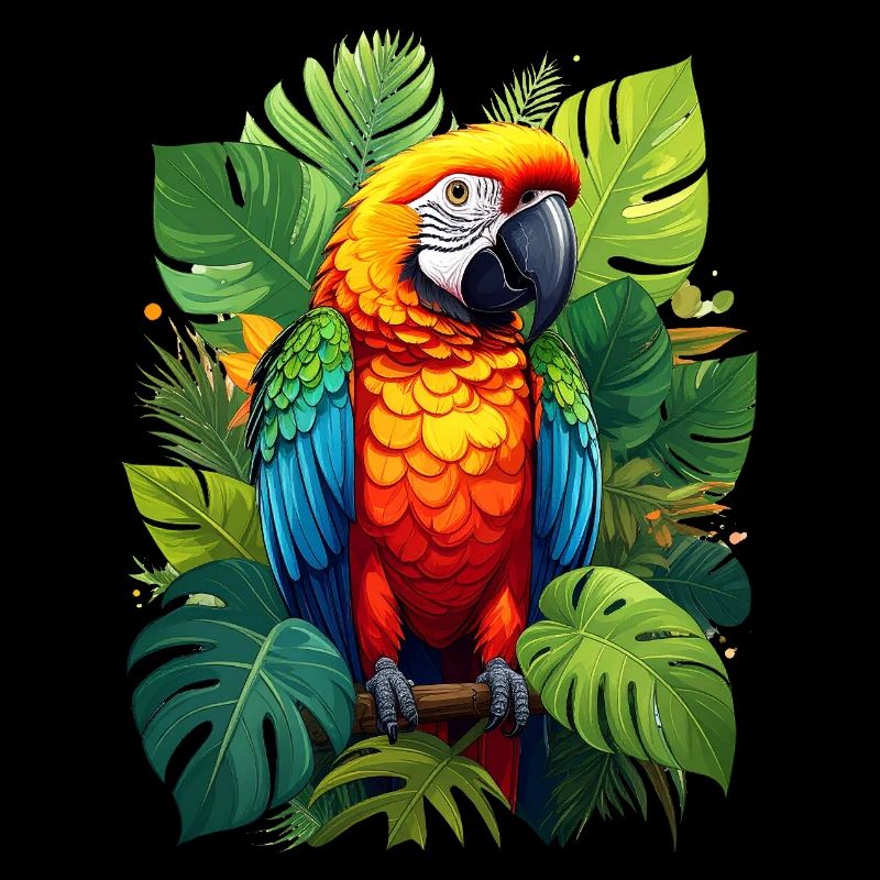 Perroquet dans la jungle