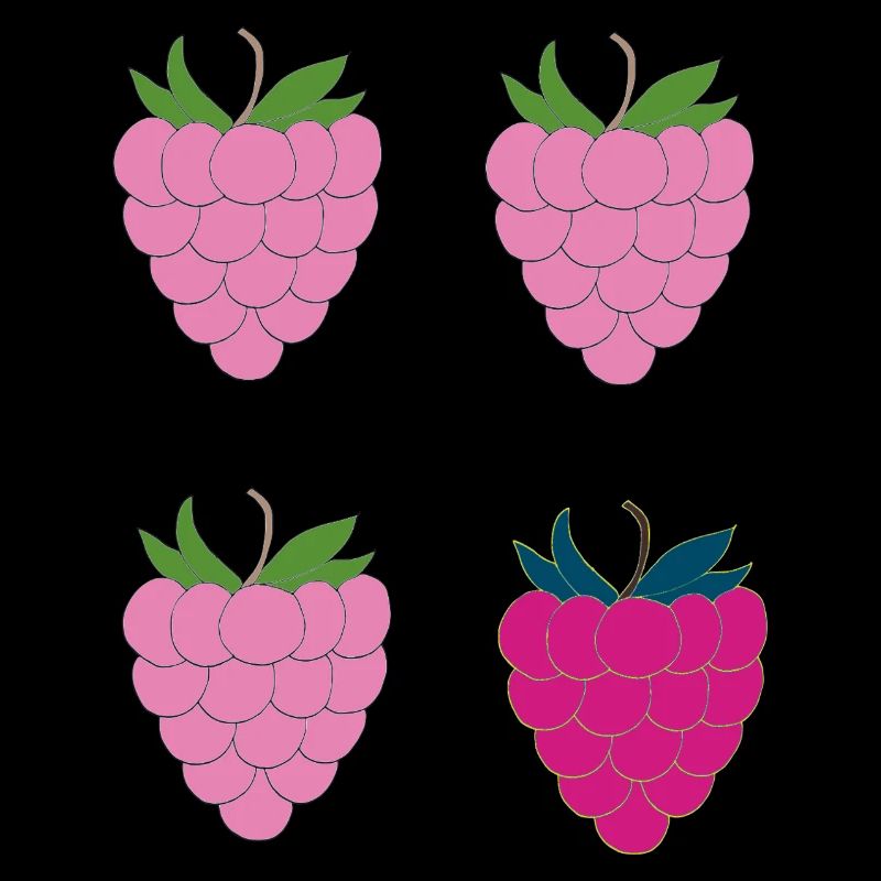 Double Raspberry Pop Art