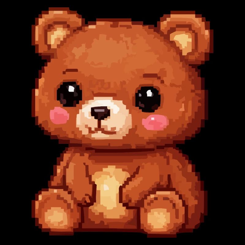 Teddy Bear Pixel Comic