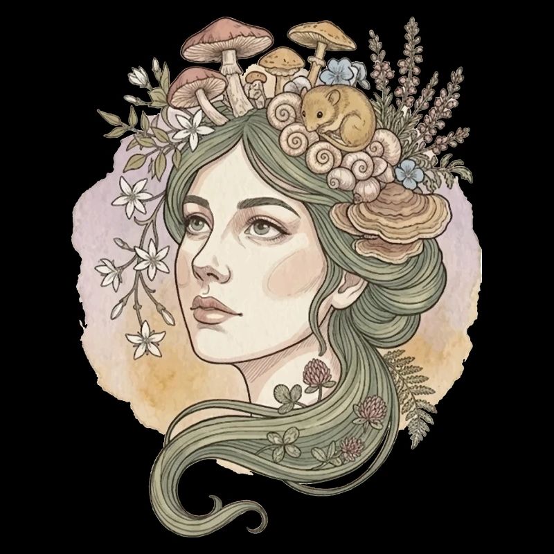 Déesse des champignons et des fleurs