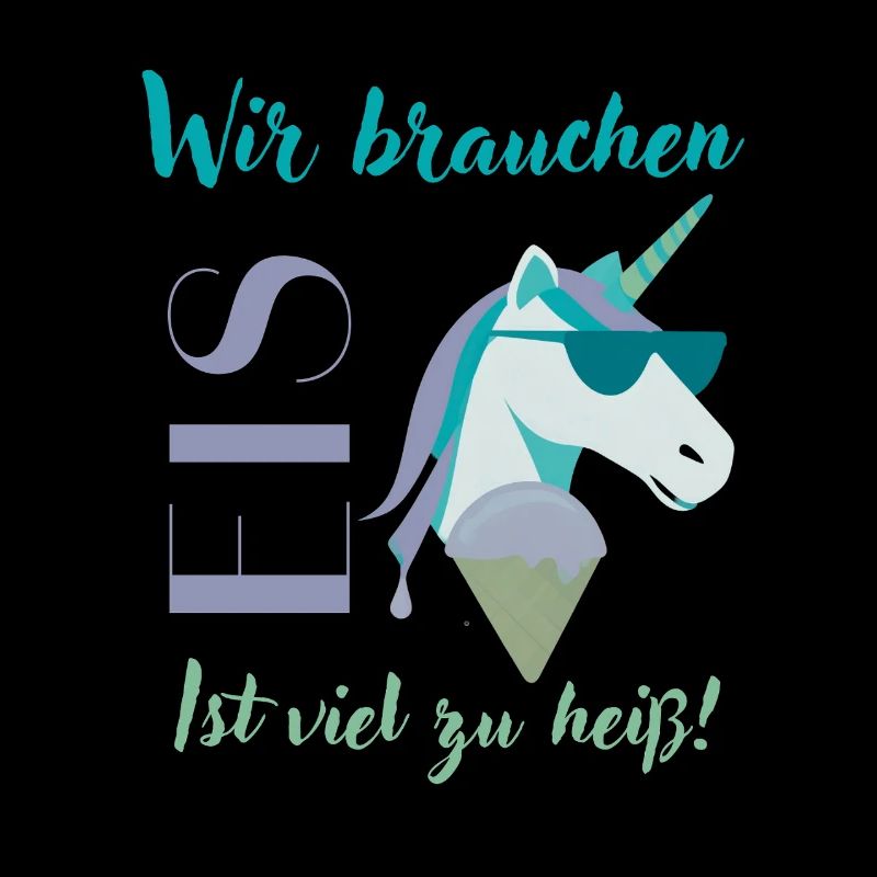 Wir brauchen Eis Einhorn Sommerdesign