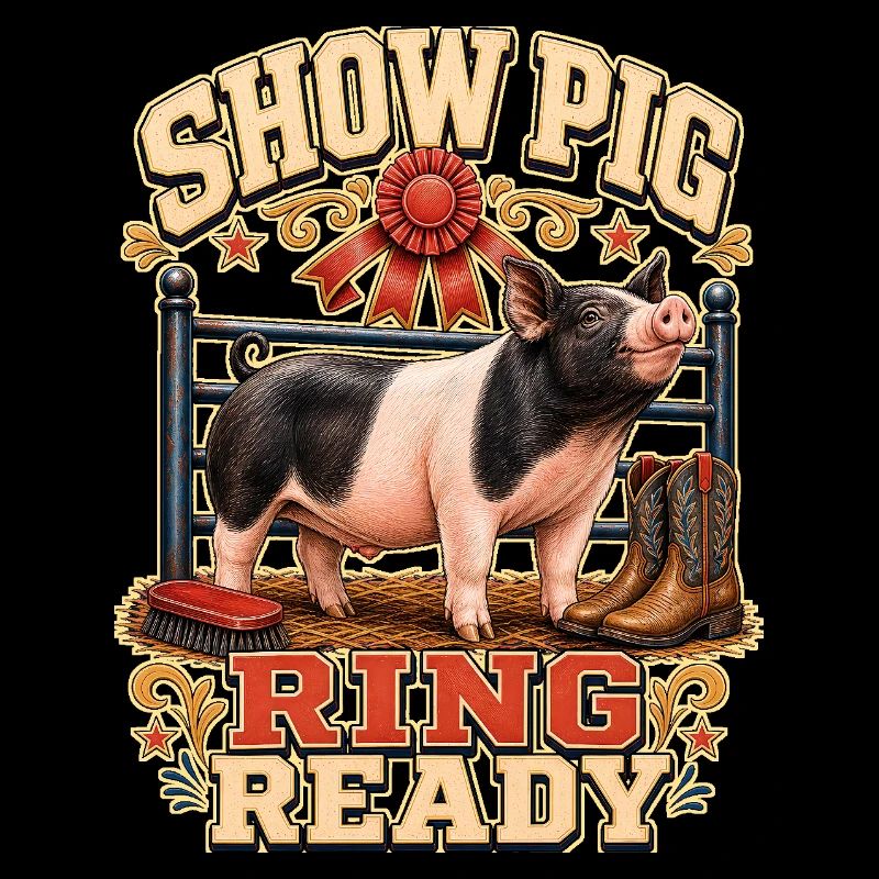 BAGUE DE COCHON DE CONCOURS PRÊTE