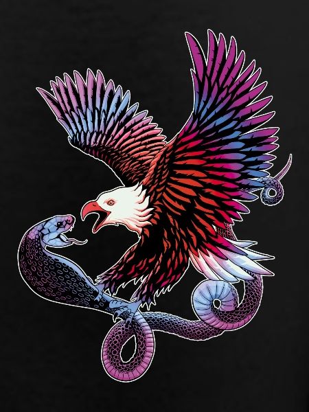 Eagle and snake