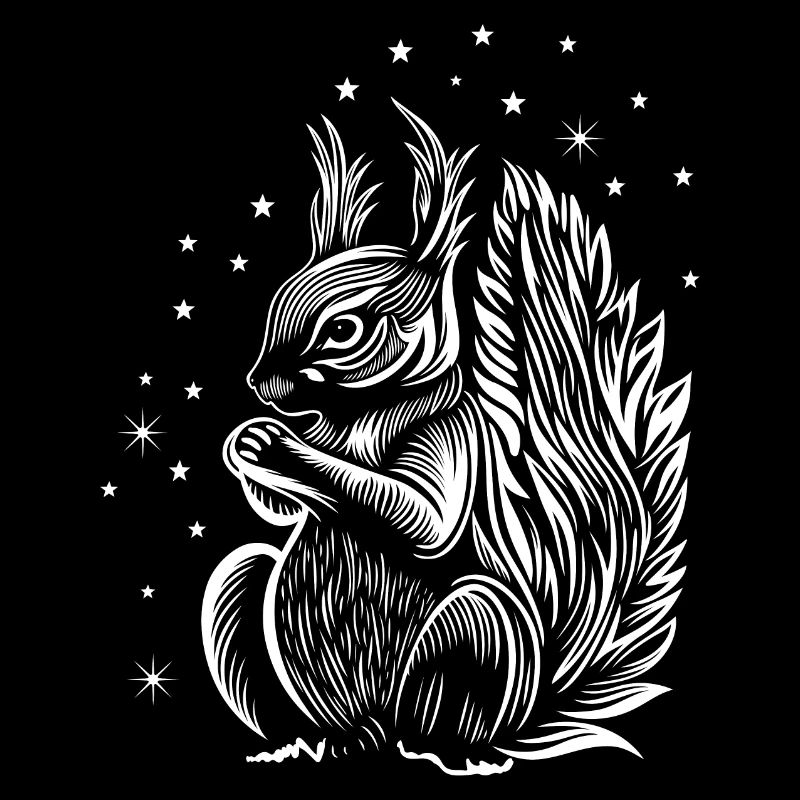 Eichhörnchen mit Sternen