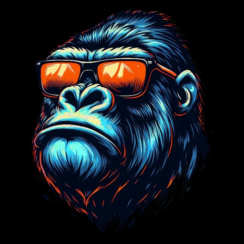 Gorilles avec lunettes de soleil