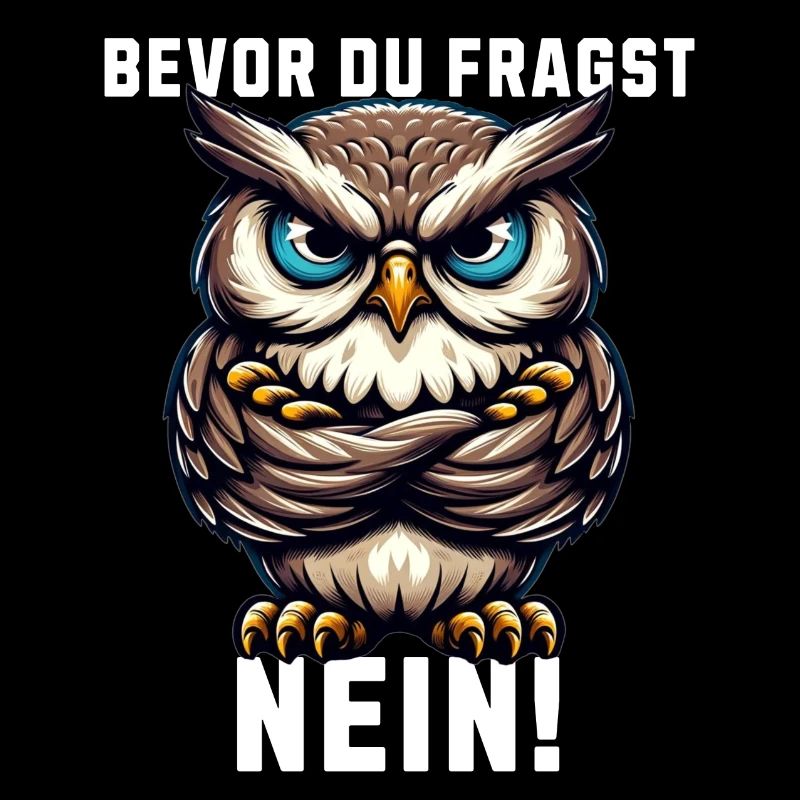 Bevor du fragst Nein mürrische Eule, Grumpy Owl