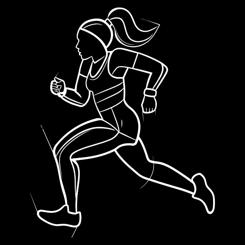 Runner Line Art