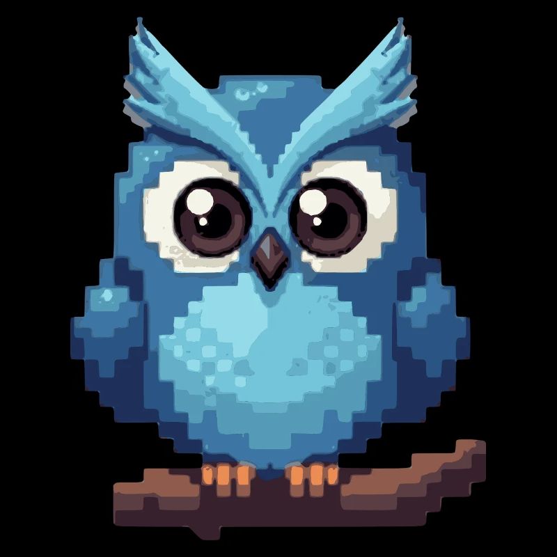 Pixel Eule – Retro 8-Bit Style