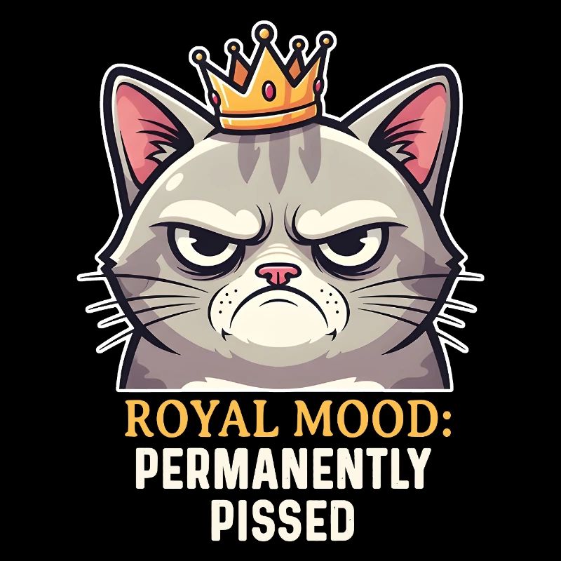 Grumpy Katze Königlicher Laune