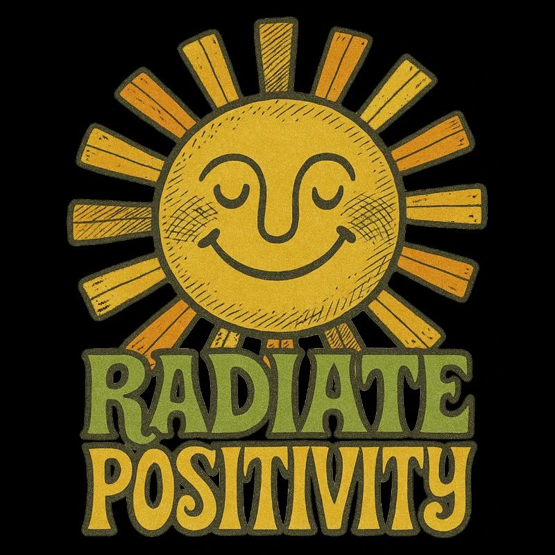 Rayonner de positivité soleil illustration