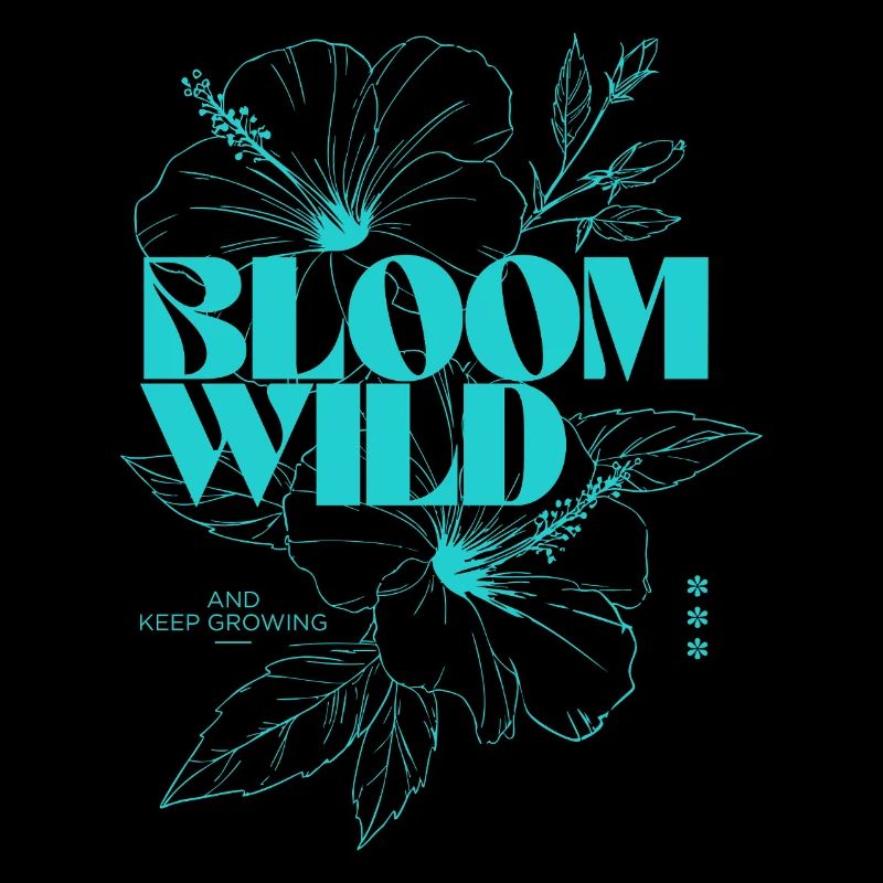 Bloom Wild Floral Typographie Design