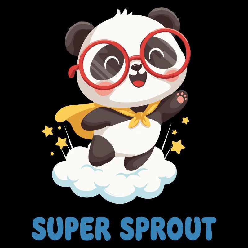 Mignon Super Sprout Panda avec capuchon