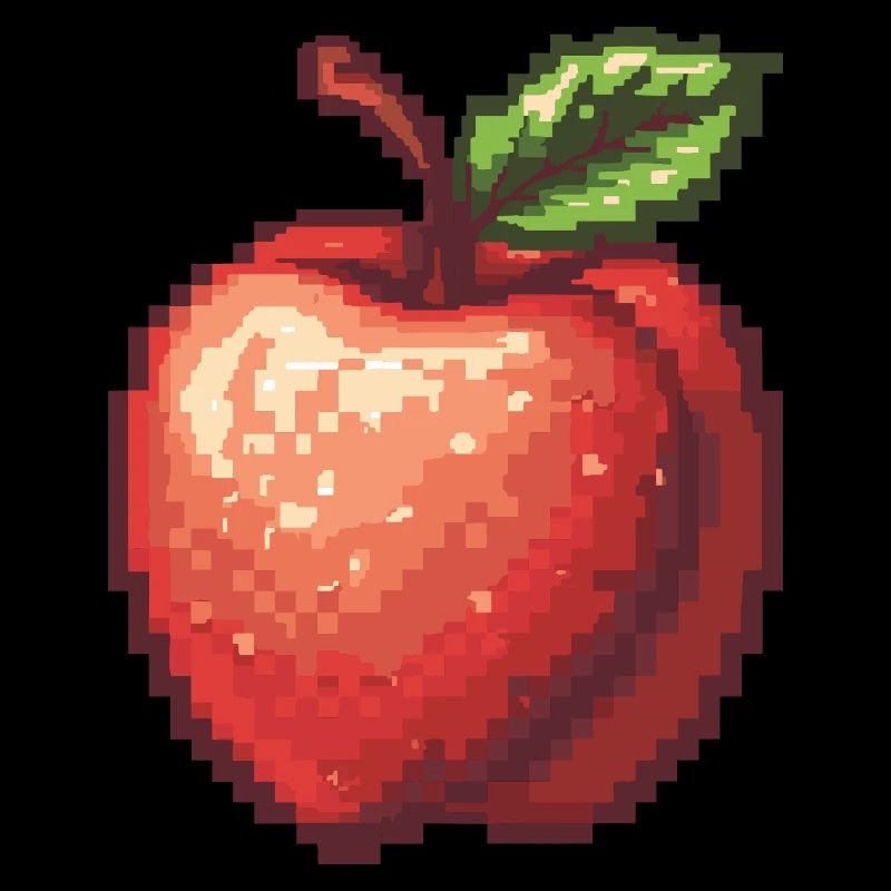 Retro Pixel Apfel