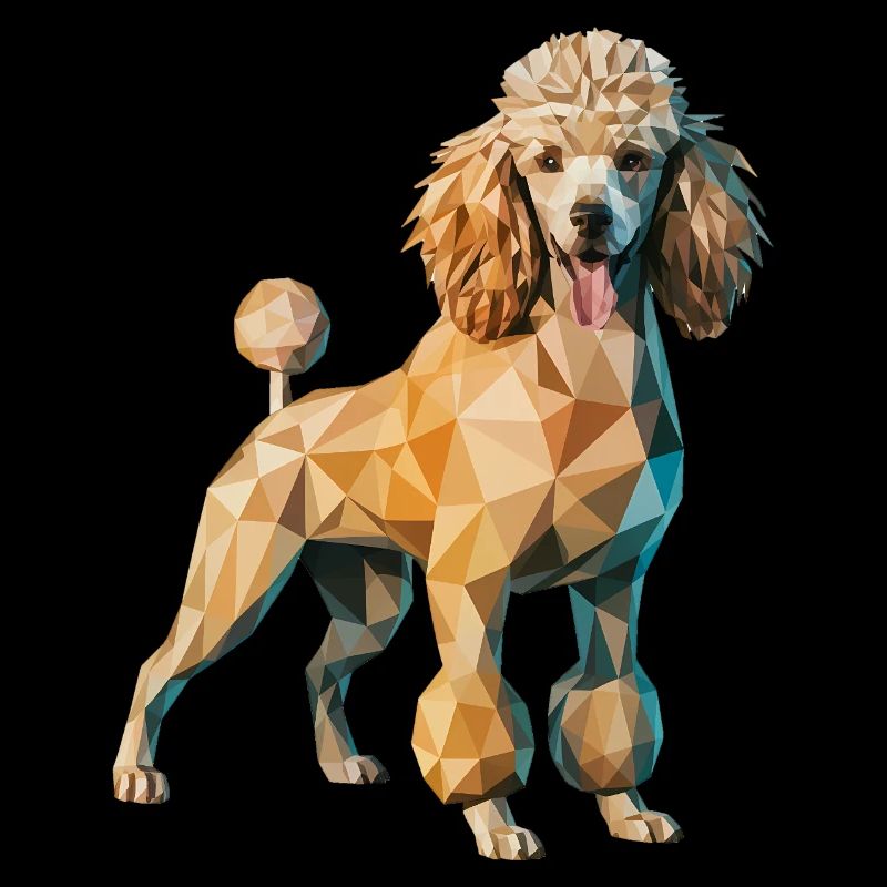 Caniche - Logo Low Poly cool