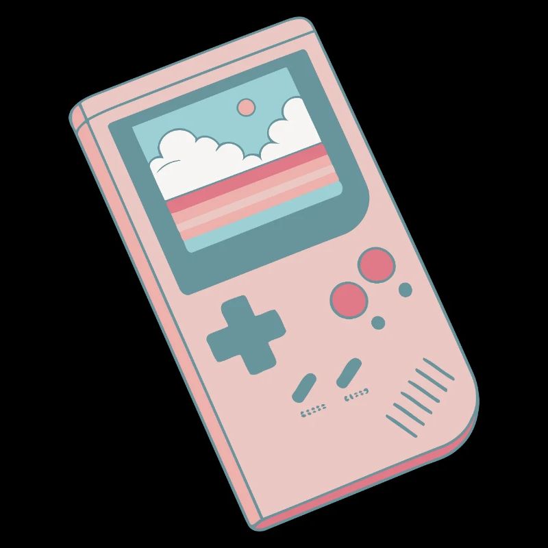 Console rétro pastel