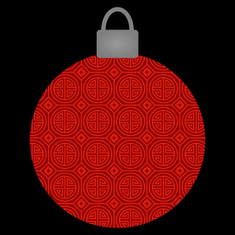 Rotes Rundmuster Weihnachtskugel