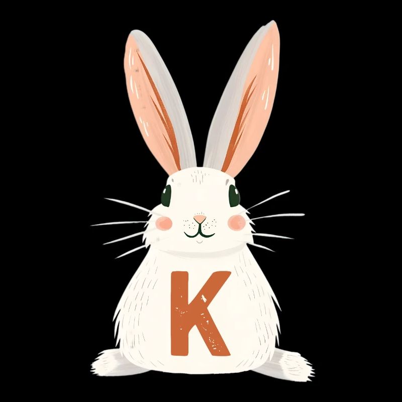 K -Buchstabe - Hase - Personalisierbar