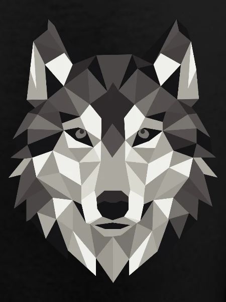 Wolf Head Lowpoly Geometry