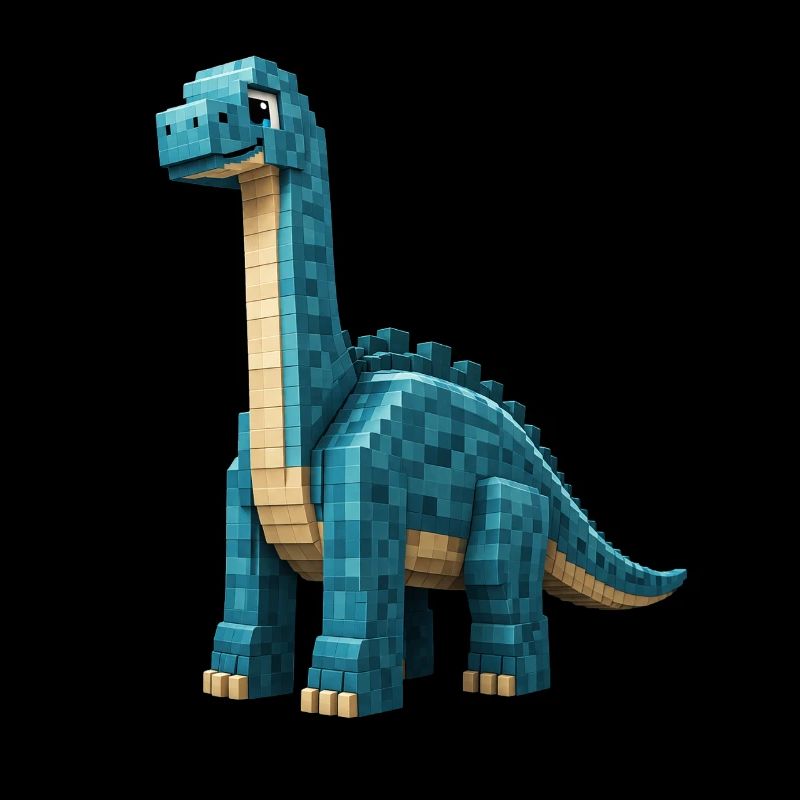 Pixel Brontosaurus
