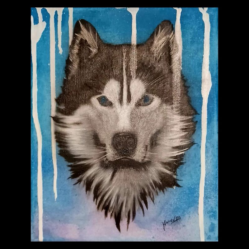 Husky Aquarelldesign