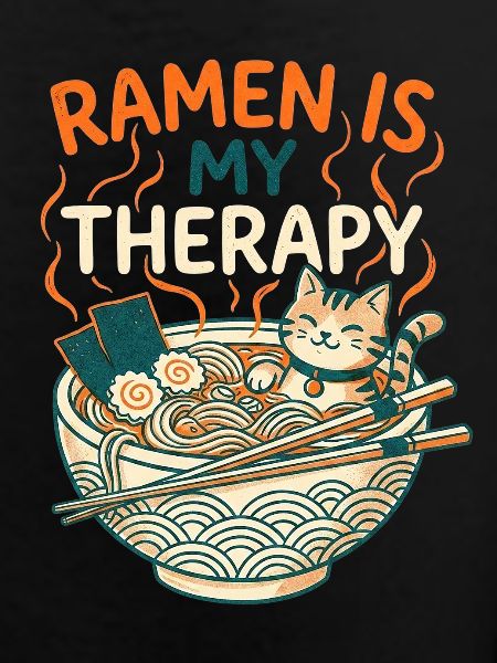 Ramen Therapy Cat